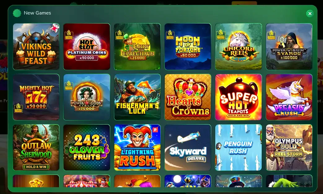 B mobile casino interface showing game lobby on smartphone